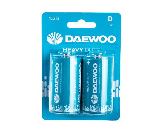 Солевая батарейка DAEWOO R20 Heavy Duty 2021 BL-2 5029484 – изображение 3