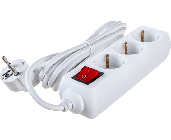 Сетевой удлинитель ФОТОН 16-23ЕS, 2м, 3 розетки, 16А, с выключателем, с заземлением, Белый 24751 – изображение 4