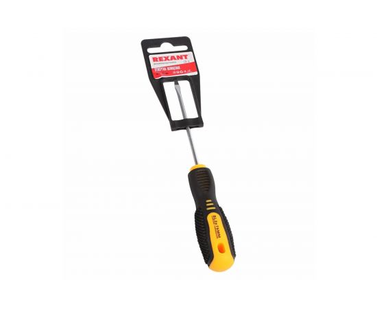 Шлицевая отвертка REXANT SL 3х75 мм, двухкомпонентная рукоятка 12-4721 – изображение 4