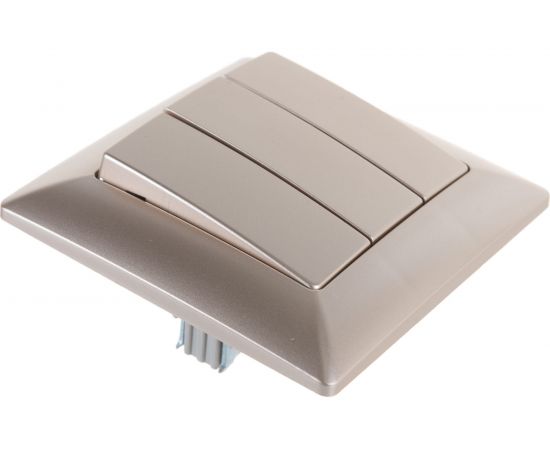 Тройной выключатель Intro 410604 10А, 250В, СУ, Solo, шампань Б0043301 – изображение 4