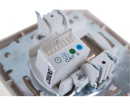 Телефонная розетка Intro 430202 RJ11, СУ, Solo, слоновая кость Б0043376 – изображение 4