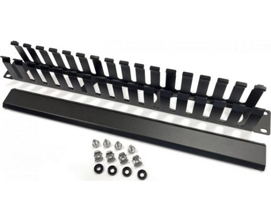 Кабельный организатор Hyperline CM-1U-ML16-COV металлический с крышкой, 19"", 1U 454711 – изображение 4