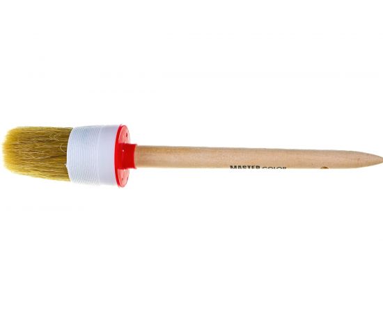 Круглая кисть, натуральная щетина, 55% топс, деревянная ручка, диаметр 45мм МASTER COLOR 30-0406 – изображение 4