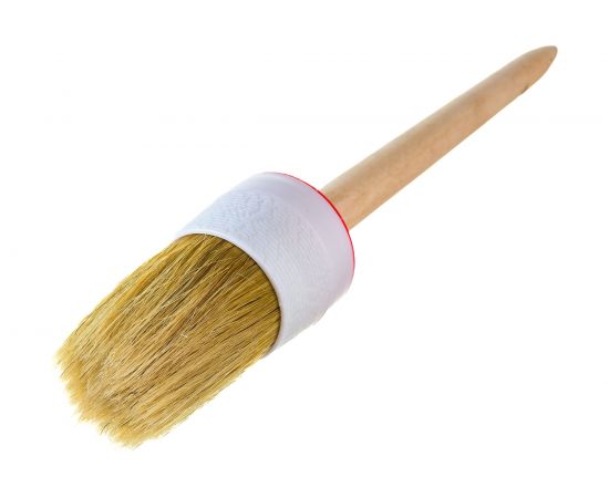 Круглая кисть, натуральная щетина, 55% топс, деревянная ручка, диаметр 45мм МASTER COLOR 30-0406 – изображение 5