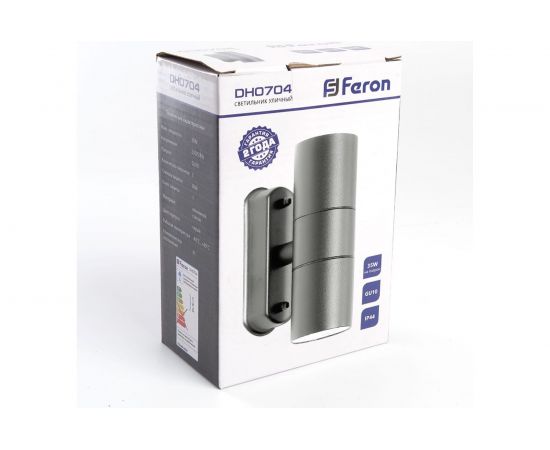 Садово-парковый светильник FERON DH0704 30V без лампы 2хGU10, 60х163х103 мм серый 11882 – изображение 6