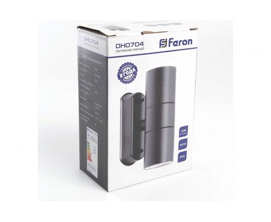 Садово-парковый светильник FERON DH0704 30V без лампы 2хGU10, 60х163х103 мм серый 11882 – изображение 8