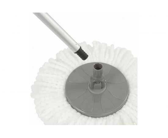 Швабра ЛАЙМА LAIMA для наборов для уборки с круглой насадкой из микрофибры, черенок 130 см, 606745 – изображение 8