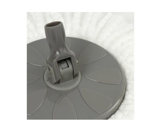 Швабра ЛАЙМА LAIMA для наборов для уборки с круглой насадкой из микрофибры, черенок 130 см, 606745 – изображение 9