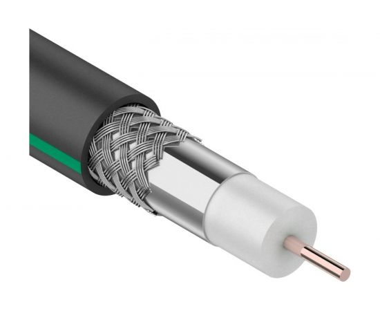 Коаксиальный кабель PROconnect SAT 703 B, Cu/Al/Al, 75%, 75 Ом, бухта 100м, черный OUTDOOR 01-2436-1 