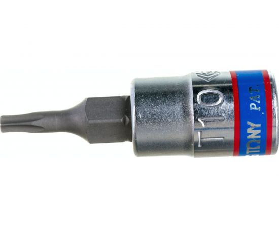 Головка-бита торцевая 1/4"", TORX с отверстием, T10Н, L=37 мм KING TONY 203710 