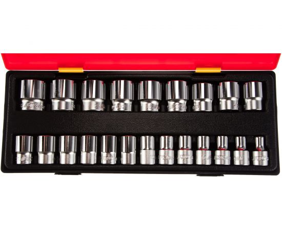 Набор шестигранных торцевых головок 1/2 08-32мм в кейсе 22шт JTC-K4221:3924 