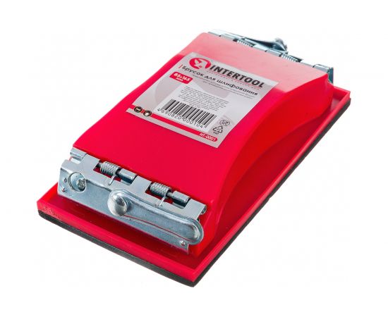 Брусок для шлифования INTERTOOL 85х165мм, металлический зажим HT-0001 