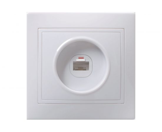 Телефонная 1местная розетка IEK КВАРТА белый ETK10-K01-DM 