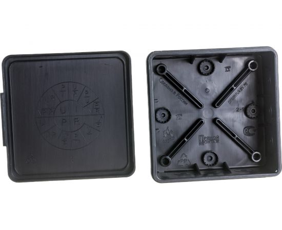 Распределительная коробка Промрукав для прямого монтажа двухкомпонентная безгалогенная HF 100x100x40 12 вводов 60-0303-9005 