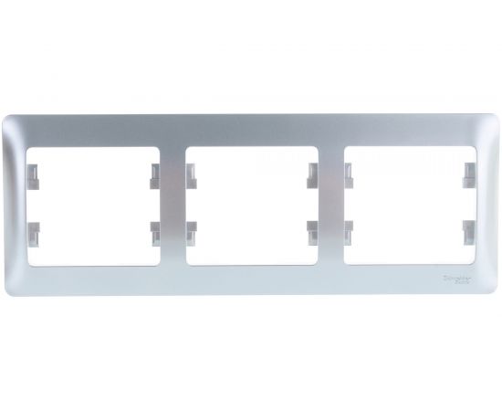 3-постовая горизонтальная рамка Schneider Electric GLOSSA АЛЮМИНИЙ GSL000303 