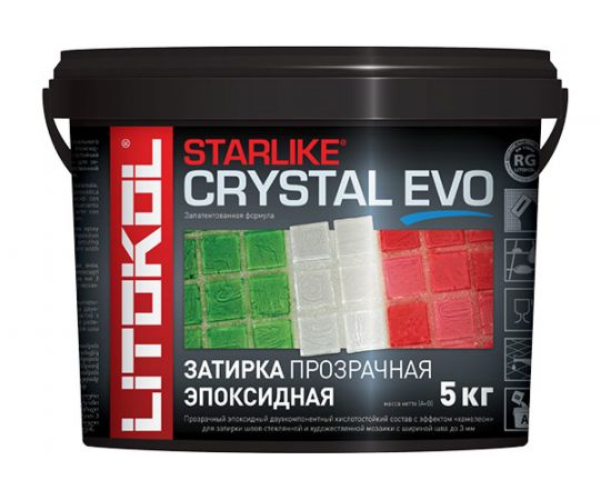 Эпоксидный состав для укладки и затирки мозаики LITOKOL STARLIKE EVO S.700 CRYSTAL 485460004 