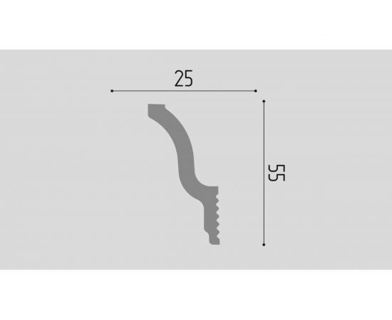 Карниз П17 Де-Багет 55/25 – изображение 2