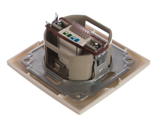 Телефонная 1местная розетка IEK КВАРТА белый ETK10-K01-DM – изображение 2