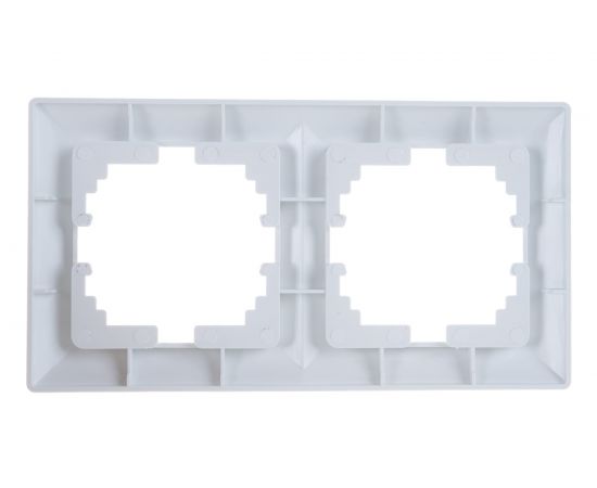 Рамка Intro 450201 на 2 поста, СУ, Solo, белый Б0043410 – изображение 2