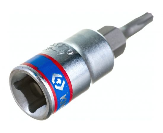 Головка-бита торцевая 1/4"", TORX с отверстием, T10Н, L=37 мм KING TONY 203710 – изображение 2