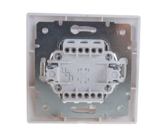 Промежуточный выключатель Lezard MIRA белый с белой вставкой 701-0202-107 – изображение 2