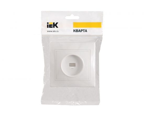 Телефонная 1местная розетка IEK КВАРТА белый ETK10-K01-DM – изображение 3