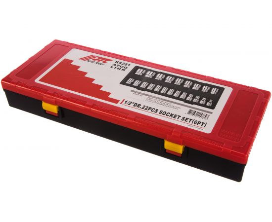 Набор шестигранных торцевых головок 1/2 08-32мм в кейсе 22шт JTC-K4221:3924 – изображение 3