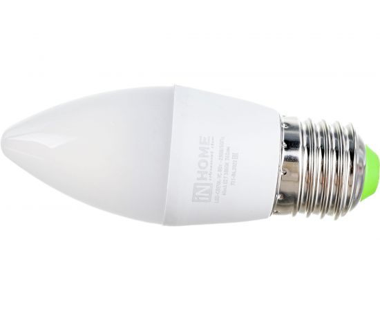 Светодиодная лампа IN HOME LED-СВЕЧА-VC 8Вт 230В Е27 3000К 600Лм 4690612020440 – изображение 3