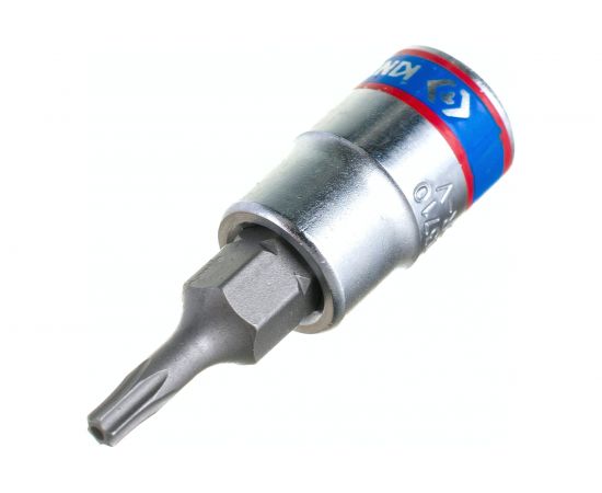 Головка-бита торцевая 1/4"", TORX с отверстием, T10Н, L=37 мм KING TONY 203710 – изображение 3
