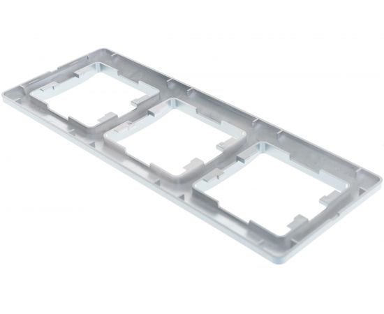 3-постовая горизонтальная рамка Schneider Electric GLOSSA АЛЮМИНИЙ GSL000303 – изображение 3