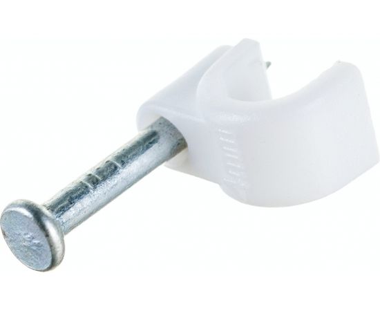 Пластиковая круглая скоба с гвоздем FORTISFLEX СПК 4 50 штук 49457 – изображение 3