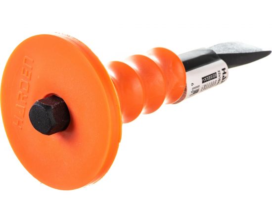 Зубило плоское профессиональное с протектором (22х216х200 мм; шестигранный хвостовик) HARDEN 610815 – изображение 3