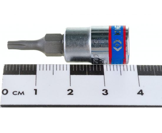 Головка-бита торцевая 1/4"", TORX с отверстием, T10Н, L=37 мм KING TONY 203710 – изображение 4