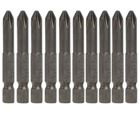 Биты в пластиковом боксе (10шт; PH2; 50 мм) PATRIOT 350006550 – изображение 4