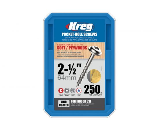 Шурупы Kreg с крупным шагом 2-1/2 63 мм 250 шт. SML-C250-250-INT:1463 – изображение 4