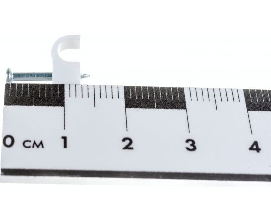 Пластиковая круглая скоба с гвоздем FORTISFLEX СПК 4 50 штук 49457 – изображение 4