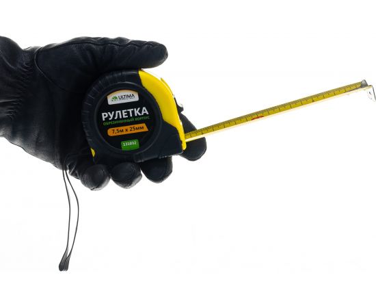 Рулетка Ultima Lite, 7,5мх25мм, обрезиненный пластиковый корпус, 131032 – изображение 5