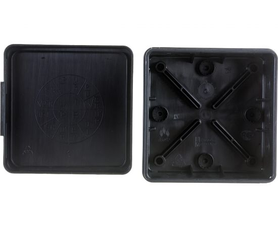 Распределительная коробка Промрукав для прямого монтажа двухкомпонентная безгалогенная HF 100x100x40 12 вводов 60-0303-9005 – изображение 5