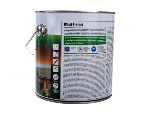 Пропитка для защиты древесины Dufa Wood Protect тик 2,5 л МП000015770 – изображение 5