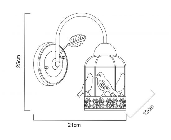 Настенный светильник Arte Lamp CINCIA A5090AP-1WG – изображение 10