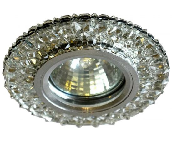 Встраиваемый светильник IMEX MR16+LED 3W 4000K ПОЛИКРИСТАЛЛ, AL/CLEAR IL.0027.1403 
