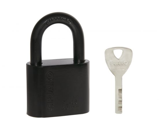 Навесной замок Fuaro PL-15-40 Black диск. 4 кл., блистер 42277 