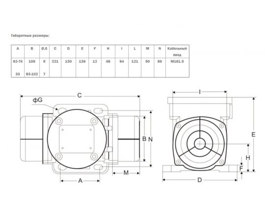Внешний площадочный вибратор Vibromatic MVF100/3 1215ПЛ7570 – изображение 2