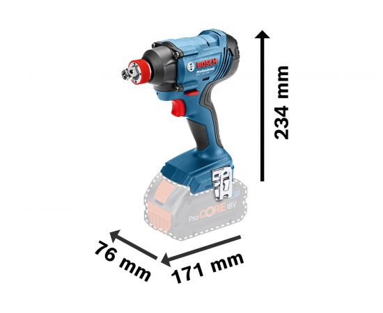 Аккумуляторный гайковерт Bosch GDX 180-LI, cоло, картон 06019G5226 – изображение 2