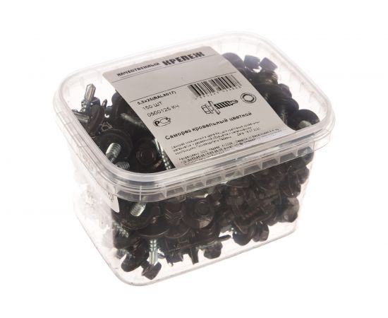 Кровельный саморез Качественный крепеж коричневый 5,5х25 150 шт 0500125 КЧ – изображение 2