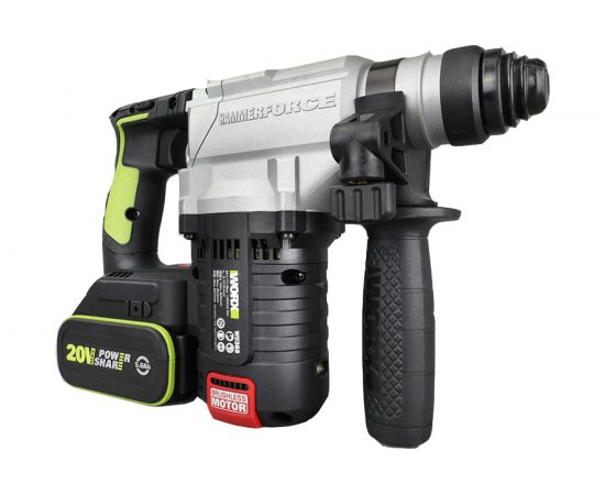 Аккумуляторный бесщеточный перфоратор WORX Professional WU388 20В, 24мм, 2.2 Дж, 4Ач х2, ЗУ 2А WU388 – изображение 3