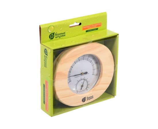 Термометр с гигрометром Банные штучки Банная станция, овальный, 16х14х3 см 18022 – изображение 3