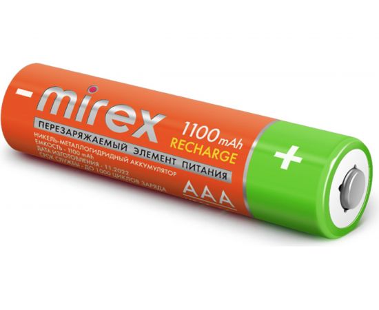 Аккумулятор Mirex Ni-MH HR03 / AAA 1100mAh 1,2V 4 шт блистер 23702-HR03-11-E4 – изображение 3