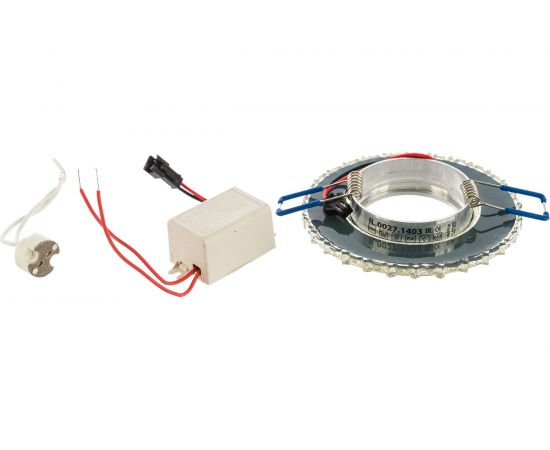 Встраиваемый светильник IMEX MR16+LED 3W 4000K ПОЛИКРИСТАЛЛ, AL/CLEAR IL.0027.1403 – изображение 3