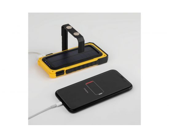 Светодиодный фонарь ЭРА Рабочие Практик RA-811 ручной, аккумуляторный, 15 Вт COB, powerbank, солнечная батарея, магнит Б0054472 – изображение 4